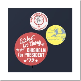 Chisholm for President, Classic 1972 Campaign Buttons Posters and Art